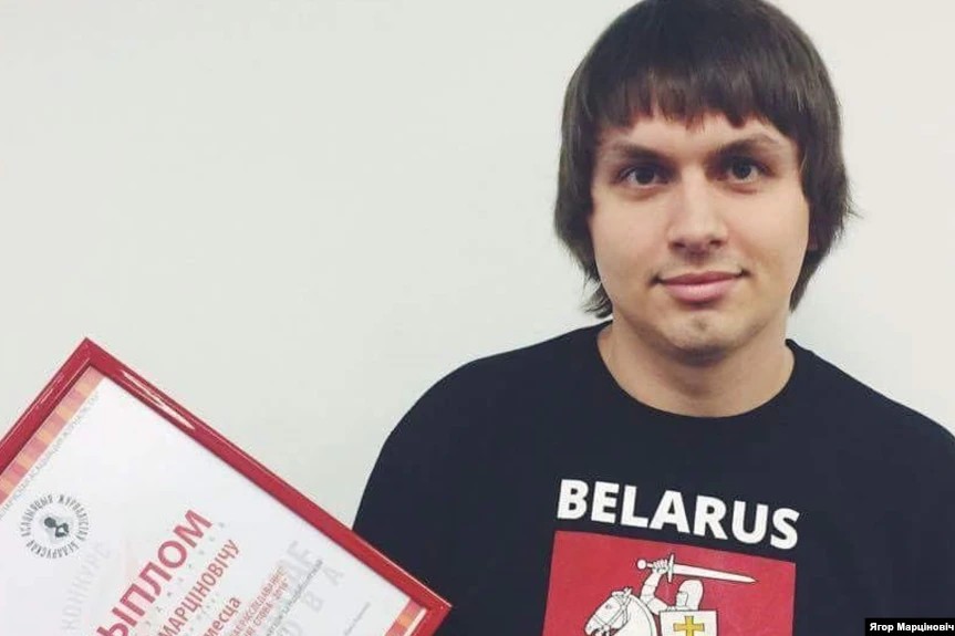 Егор Мартинович, главный редактор «Нашай Нівы». В заключении с июля 2021 года