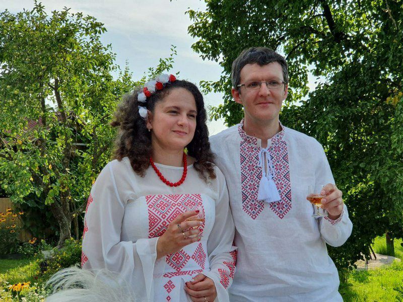 Дзяніс Івашын з жонкай. Фота: з архіва Вольгі Івашынай