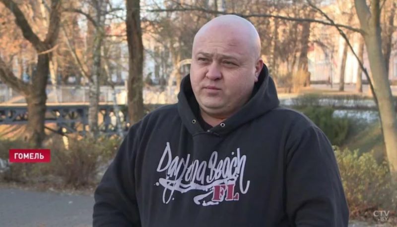 Гомельский провокатор Евгений Котляров в эфире СТВ. Скриншот: Флагшток