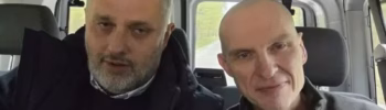 Андрэй Пачобут (справа) з намеснікам галоўнага рэдактара выдання Gazeta Wyborcza Барташам Вяліньскім. Фота: facebook.com/roman.imielski